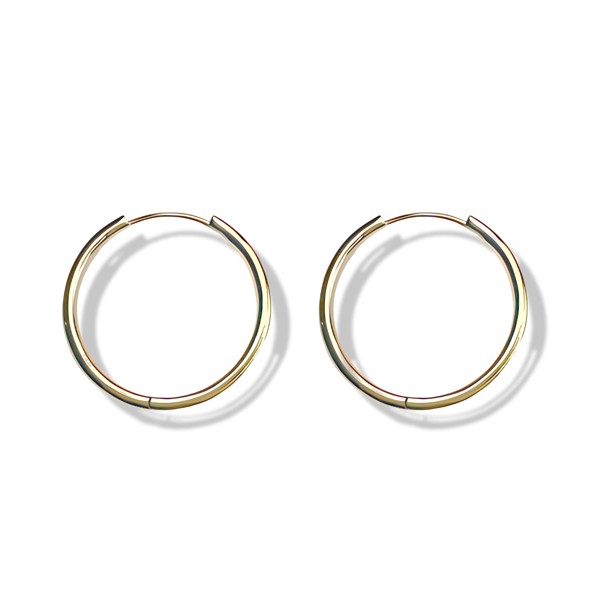 18K Gold Coated Tube Hoops