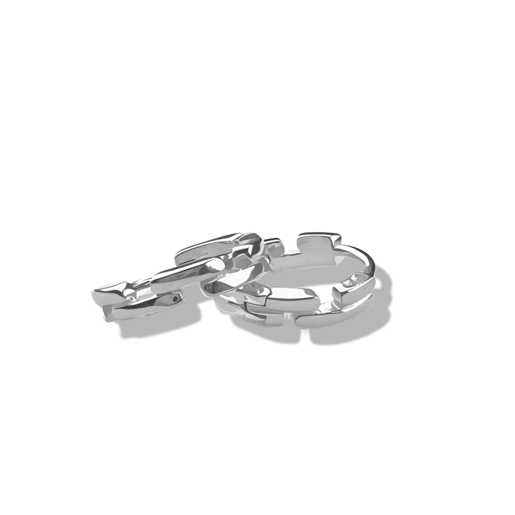 Jagged Design Hoops