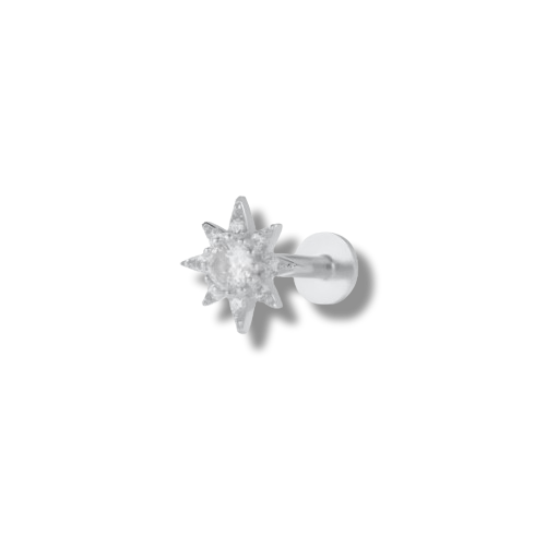 18K Gold Coated Star Burst Piercing Stud