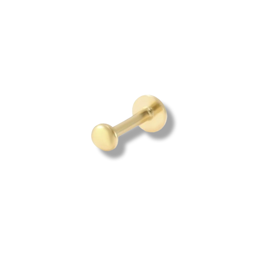 18K Gold Coated 4mm disk Piercing Stud
