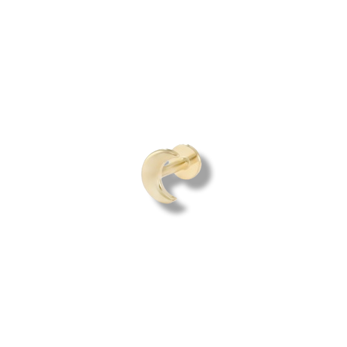 18K Gold Coated Moon Piercing Stud