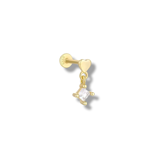 Zircon Dangle Piercing Stud