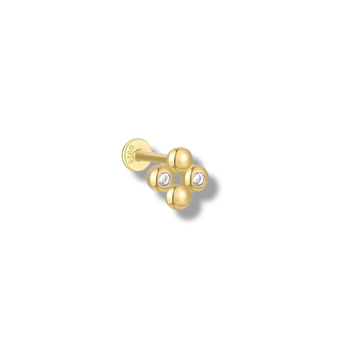 Bead Zircon Stud