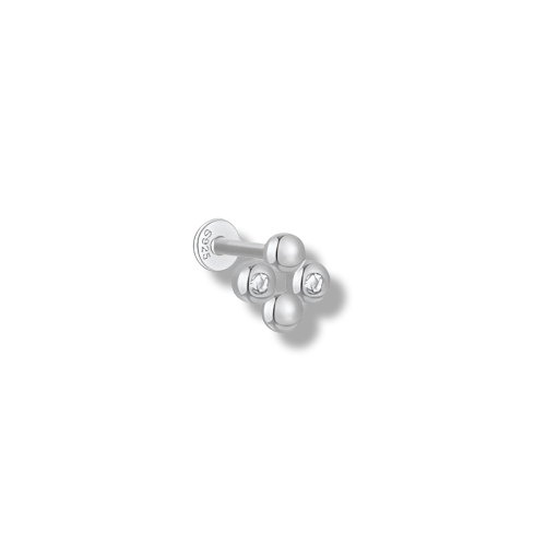 Bead Zircon Stud