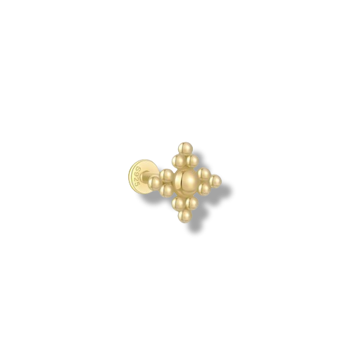 Diamond Shape Bead Piercing Stud