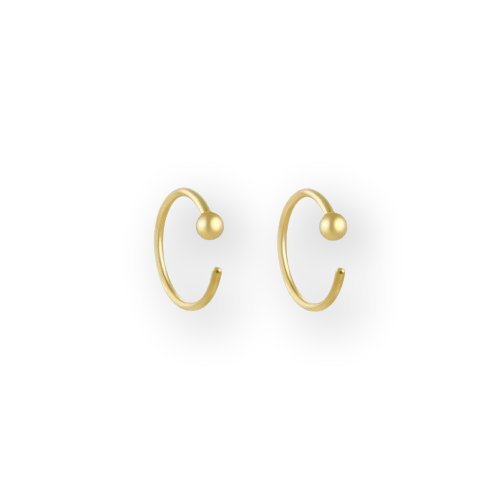 Gold Plated Sterling Silver Hoop Earrings