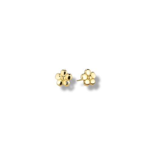 Gold Plated Sterling Silver Daisey Shaped Stud Earrings