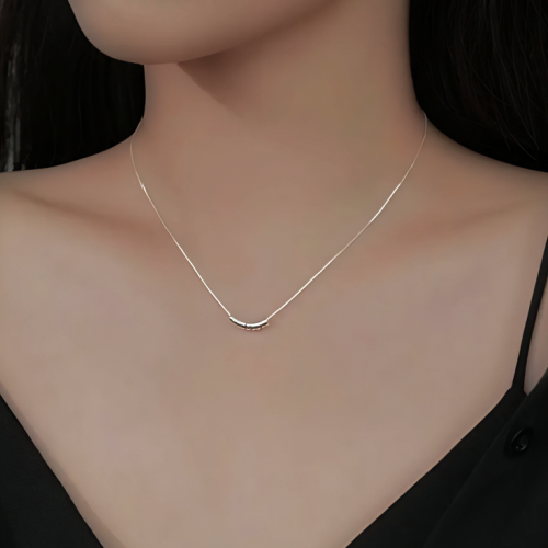 Silver Grouped Circle Necklace