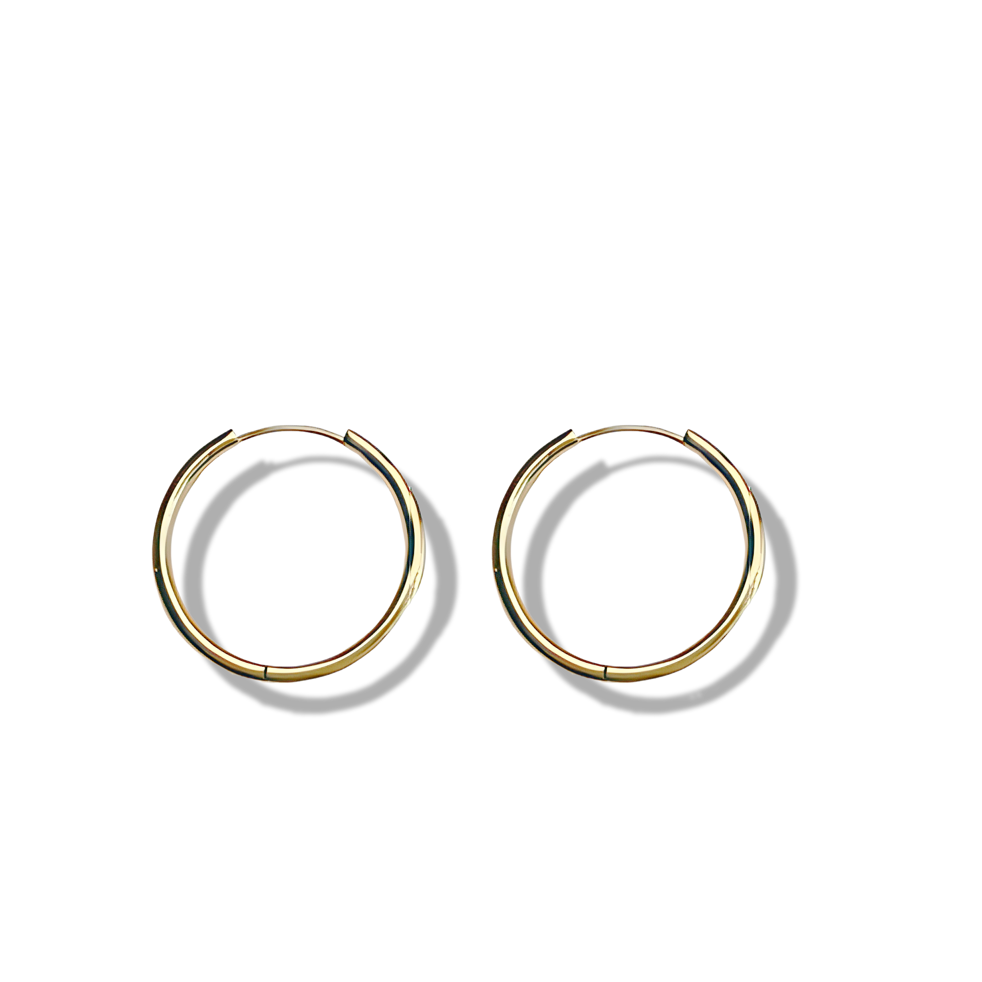 18K Gold Coated Tube Hoops