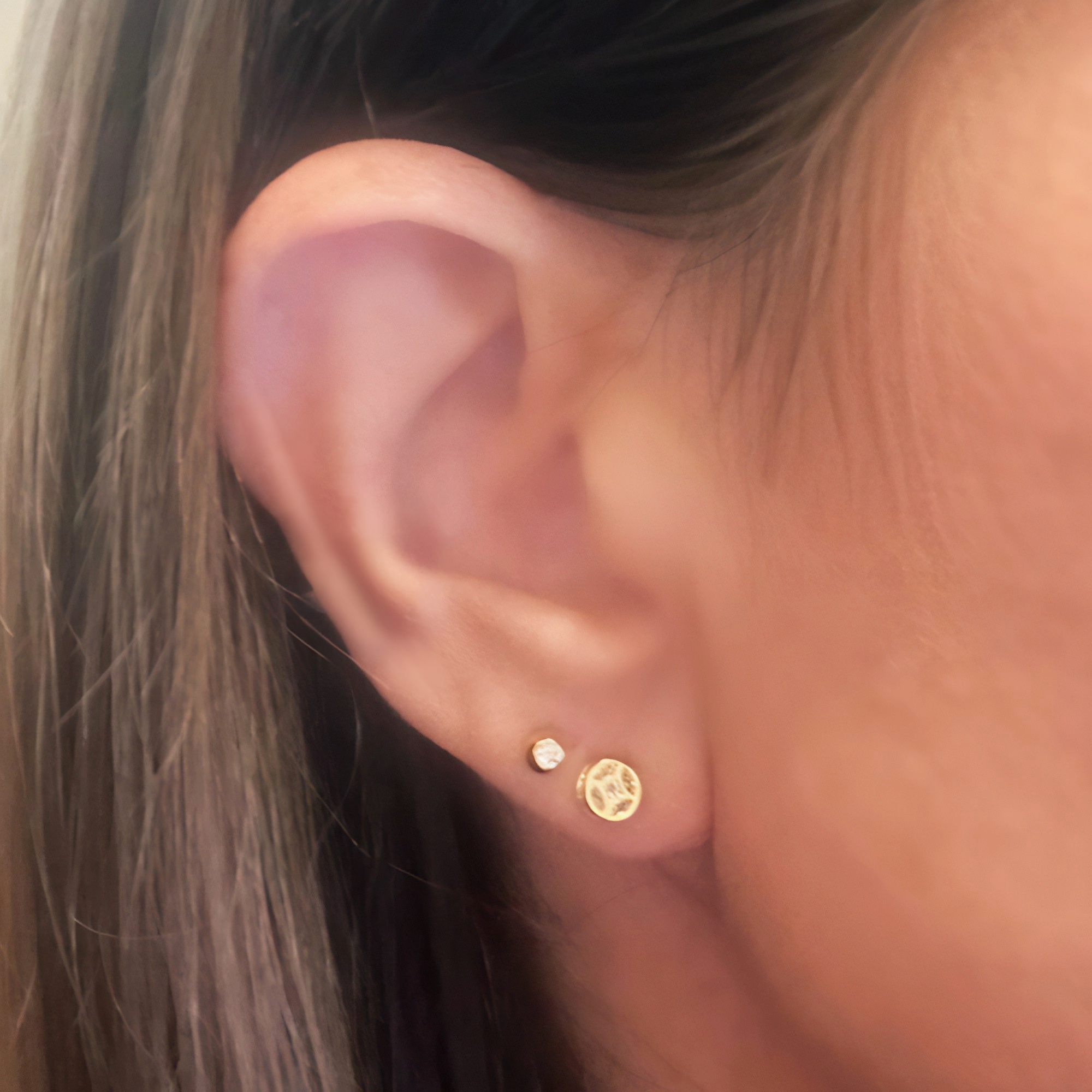 Gold Coated Geometric Studs