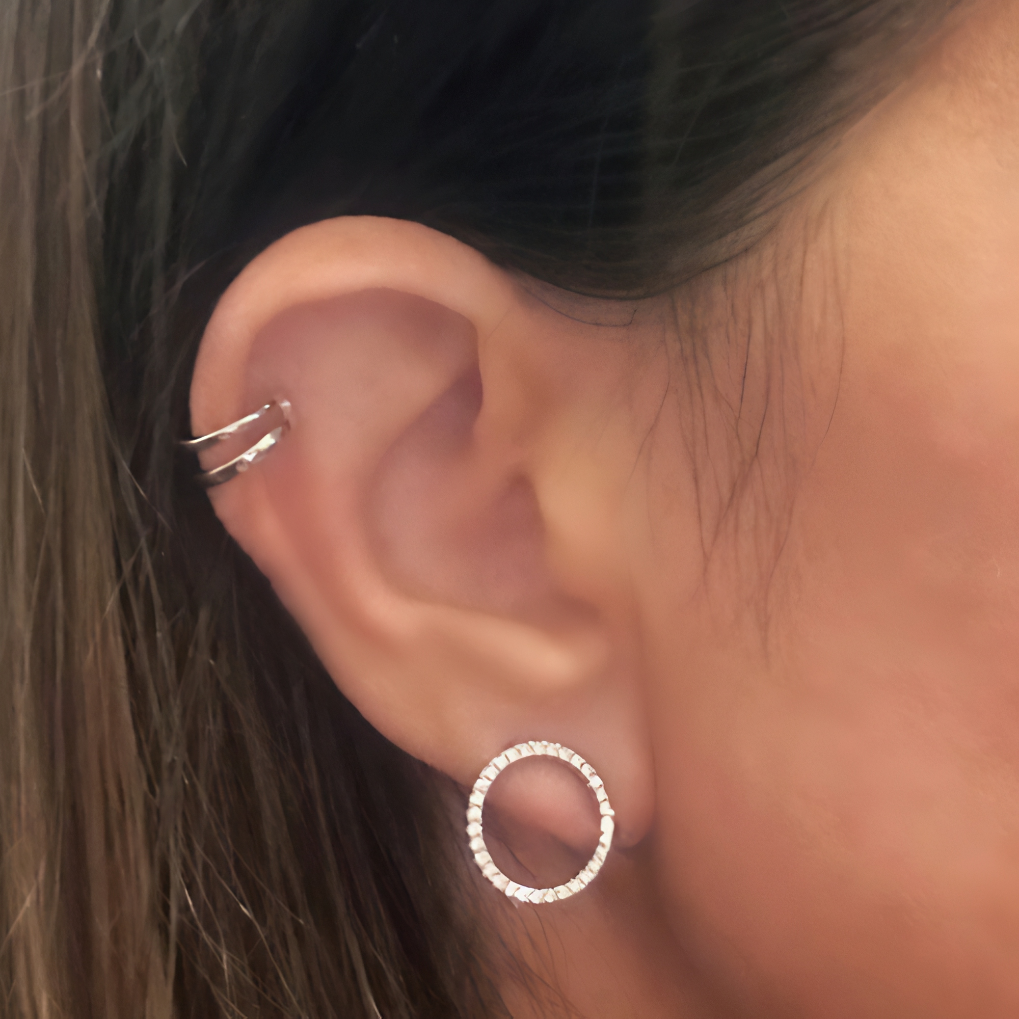 Cubic Zirconia Halo Studs