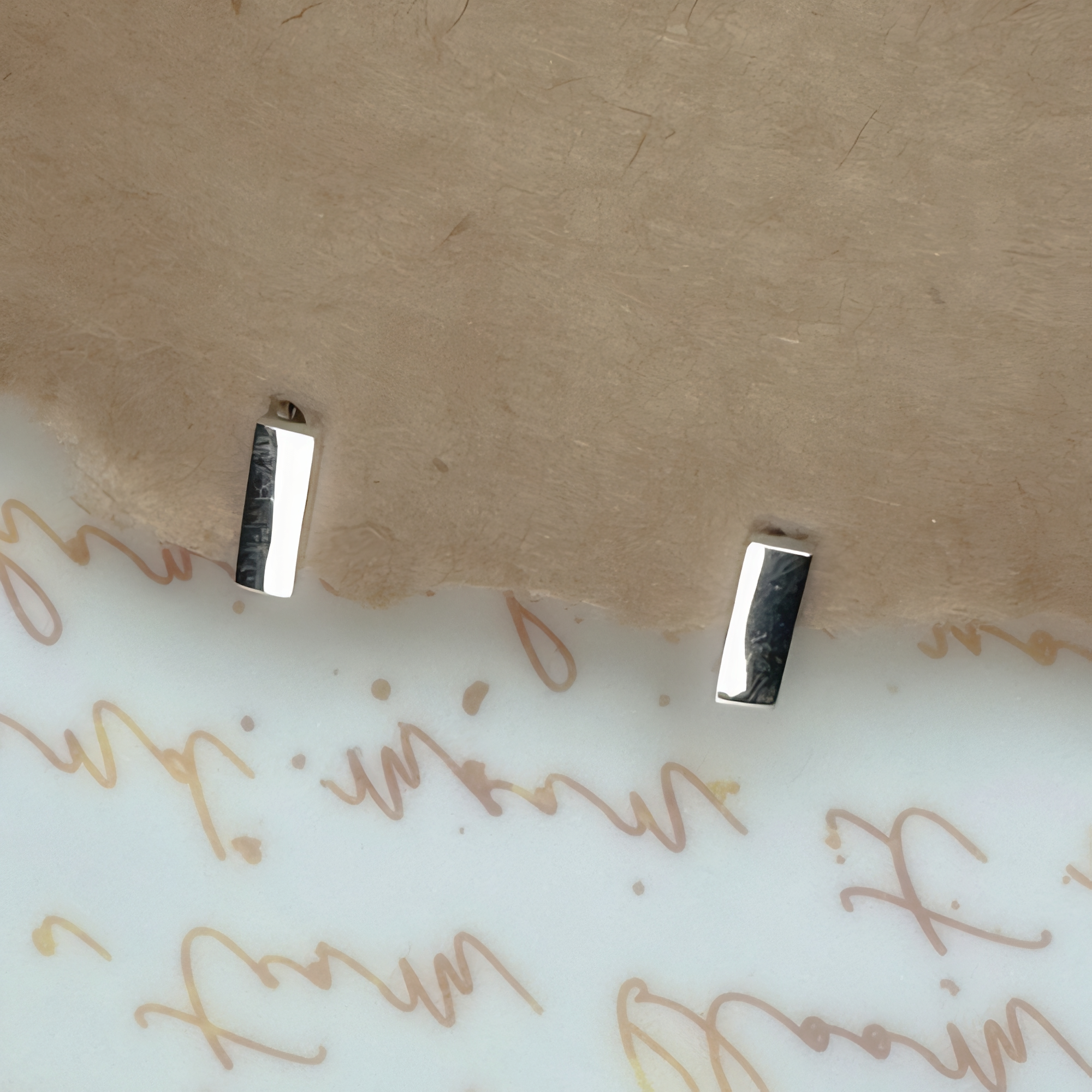 Silver Rectangle Studs