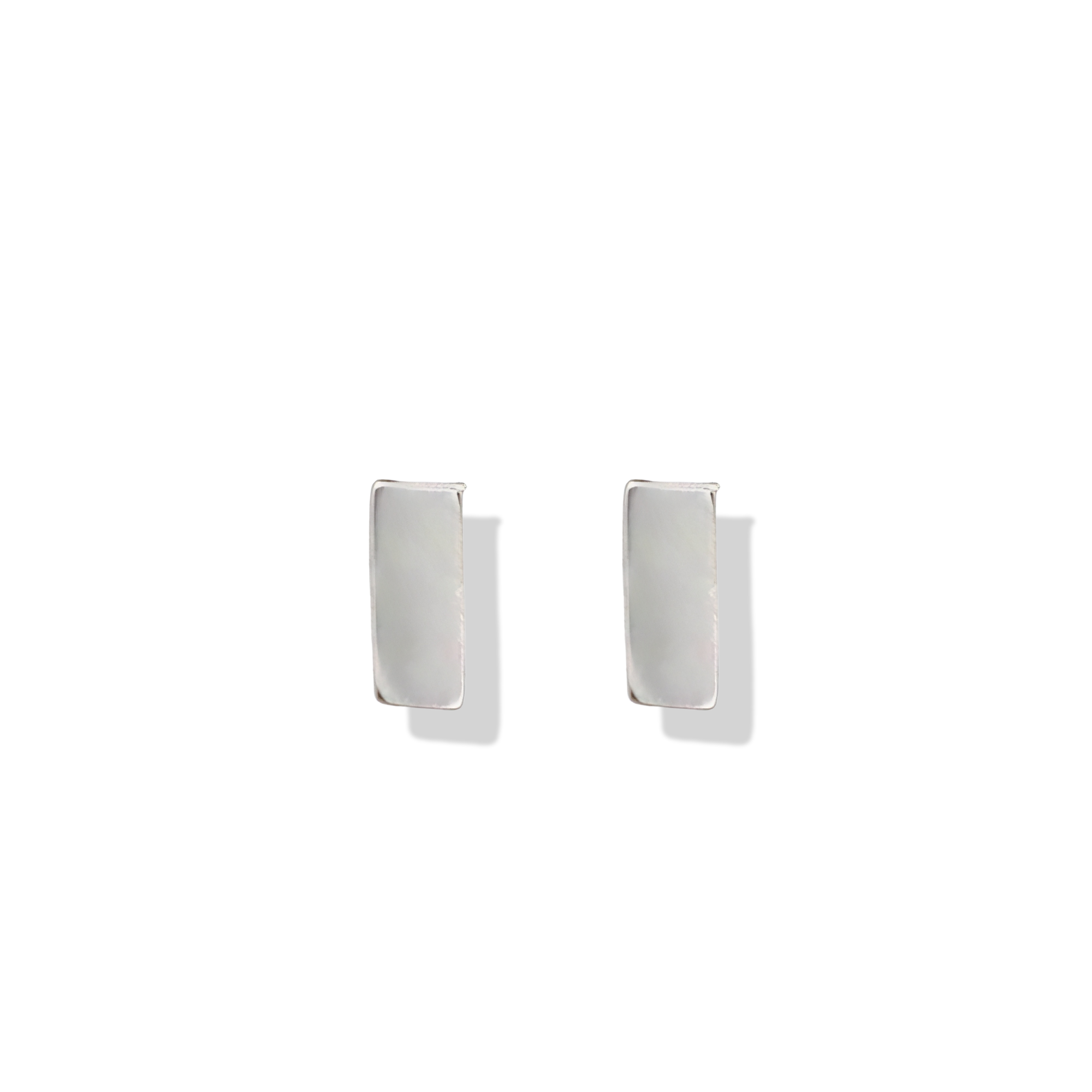 Silver Rectangle Studs