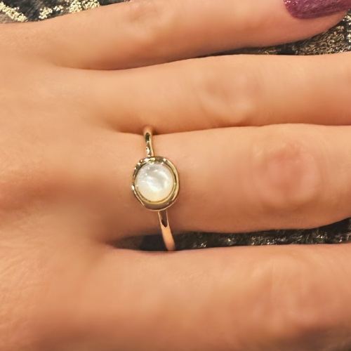 Alley 18K Gold Coated Vermeil Opal Ring