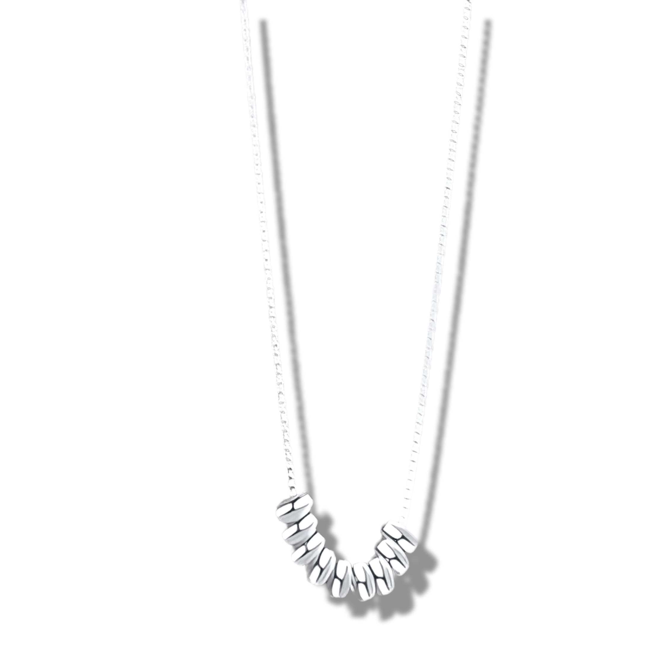Silver Grouped Circle Necklace